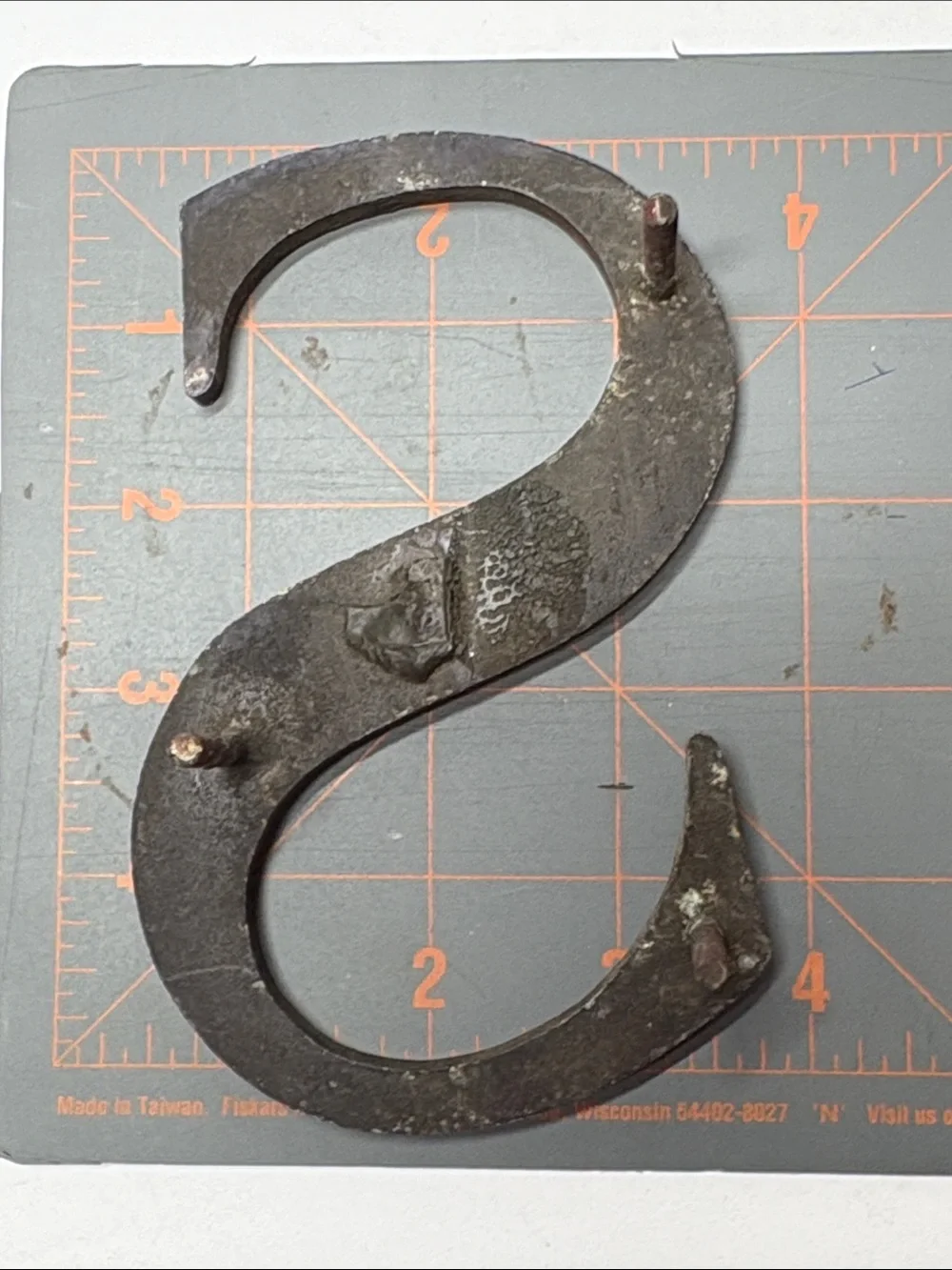 Vintage Metal Letter S Wall Accent